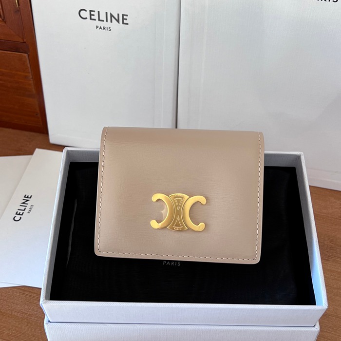 CELINE トリオンフ 名刺入れ カーフレザー レディース 10.5×8×3.5cm