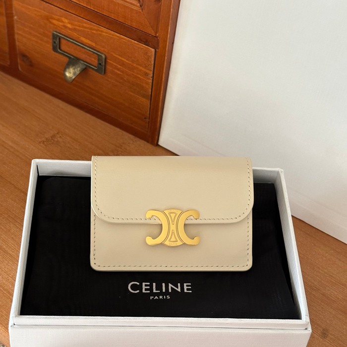 CELINE トリオンフ カードケース カーフレザー レディース 10.5×7×1cm