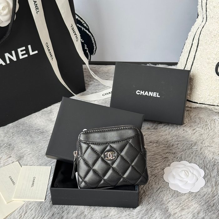 CHANEL コインパース ラムスキン レディース 11×9.5×1.5cm