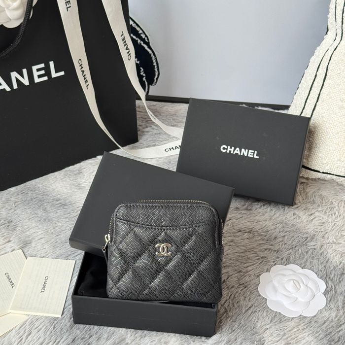 CHANEL コインパース カーフレザー レディース 11×9.5×1.5cm