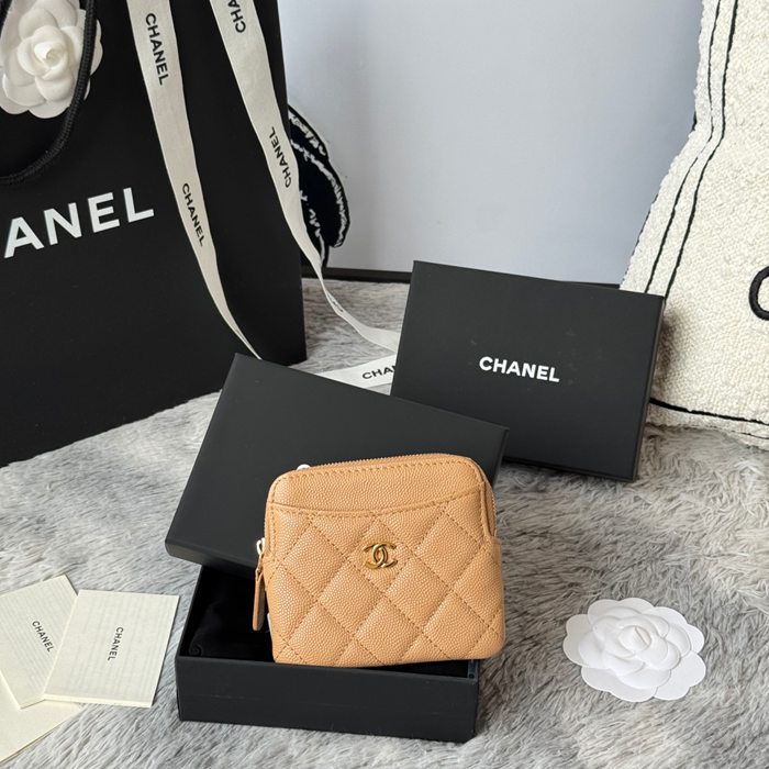 CHANEL コインパース カーフレザー レディース 11×9.5×1.5cm