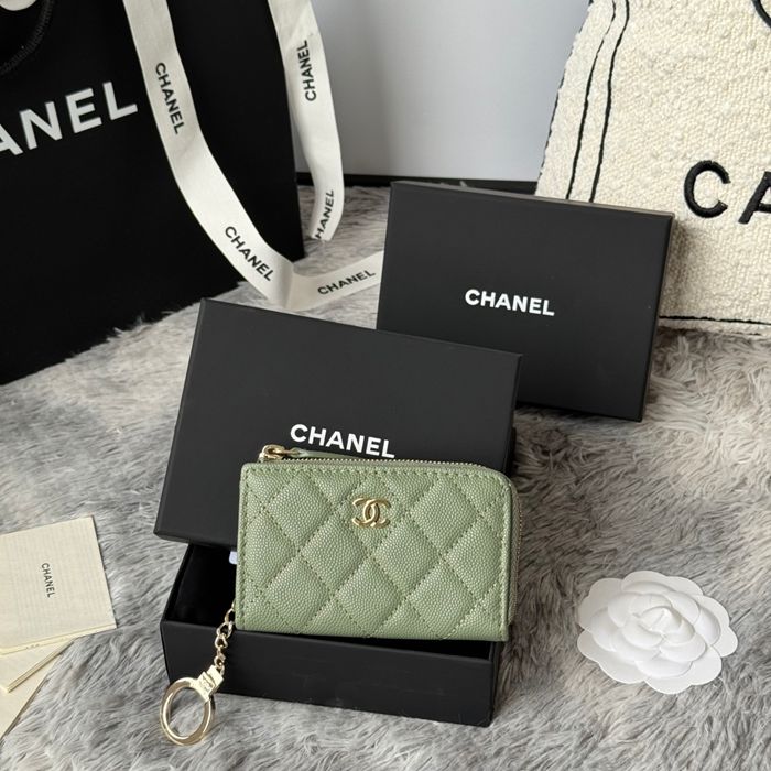 CHANEL L字ジップコインパース カーフレザー レディース 12×7cm