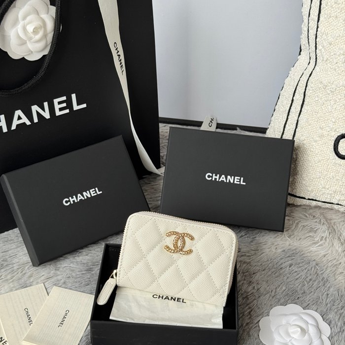 CHANEL カードケース カーフレザー レディース 11×7.5cm