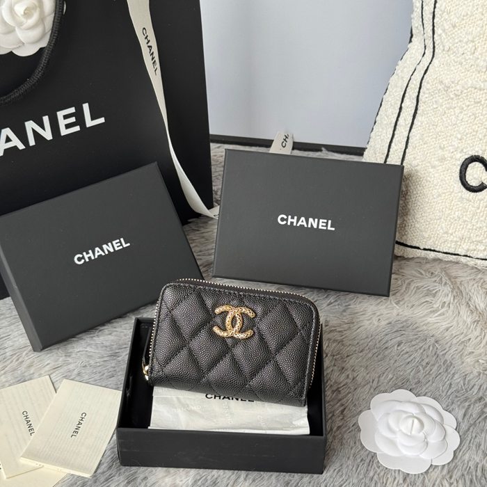 CHANEL カードケース カーフレザー レディース 11×7.5cm