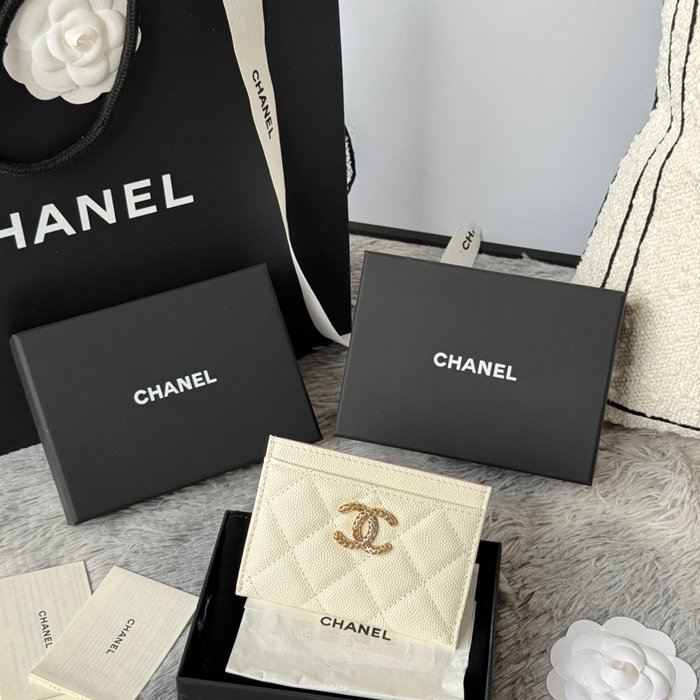CHANEL カードケース カーフレザー レディース 10×19.5×2.5cm