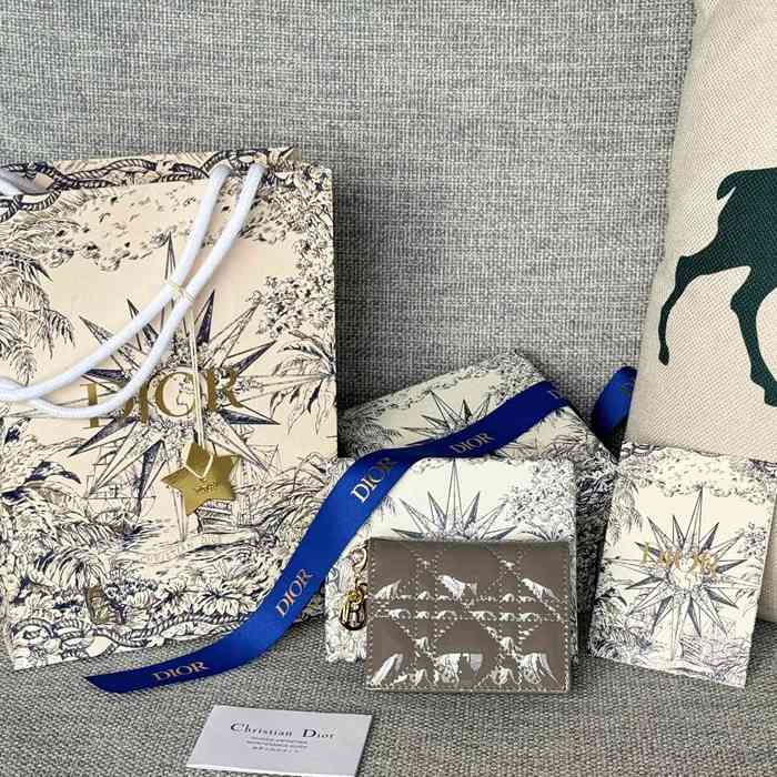 DIOR カードケース カーフレザー レディース 10.5×7.5×2.5cm