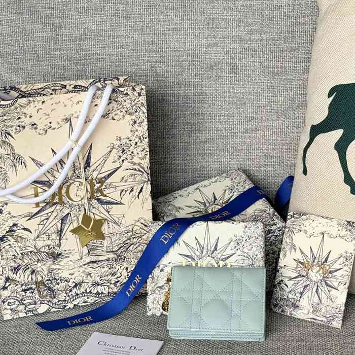 DIOR カードケース カーフレザー レディース 10.5×7.5×2.5cm