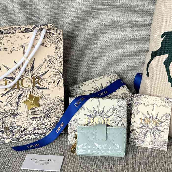 DIOR レディディオール 5スロットカードケース ラムスキン レディース 10.4×7×2cm