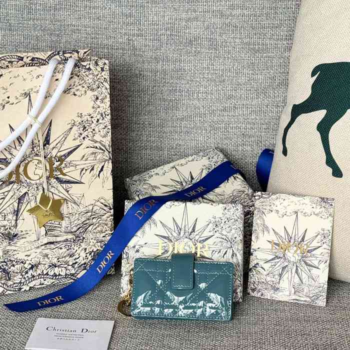 DIOR レディディオール 5スロットカードケース ラムスキン レディース 10.4×7×2cm