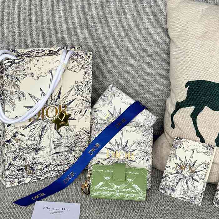 DIOR レディディオール 5スロットカードケース ラムスキン レディース 10.4×7×2cm