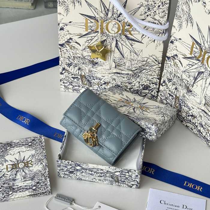 DIOR マイディオール グリシン ウォレット ラムスキン レディース 11×7.5×2.5cm