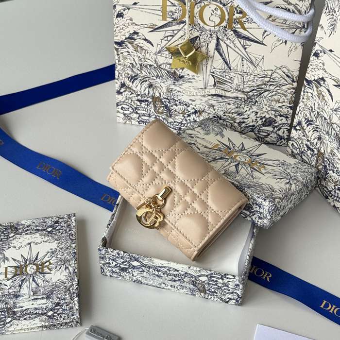 DIOR マイディオール グリシン ウォレット ラムスキン レディース 11×7.5×2.5cm