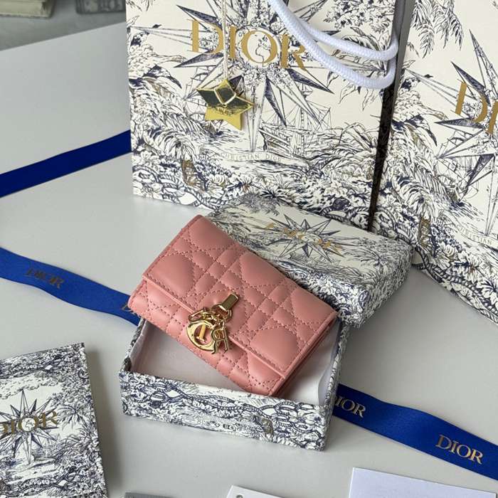 DIOR マイディオール グリシン ウォレット ラムスキン レディース 11×7.5×2.5cm