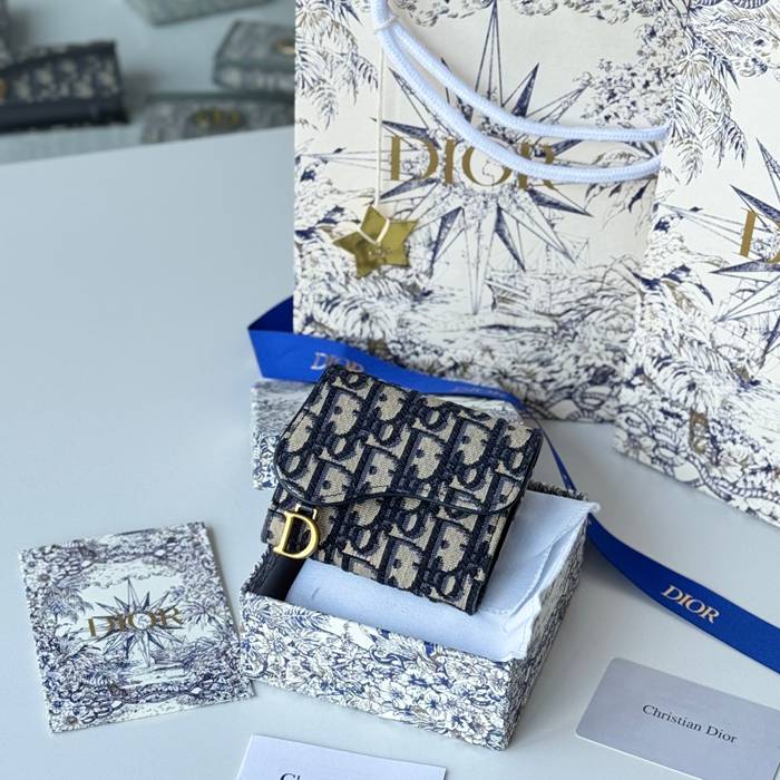 DIOR 三つ折り財布 レディース 10×8×2cm