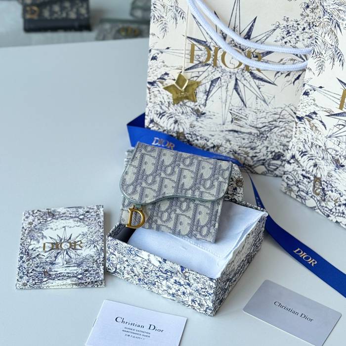 DIOR 三つ折り財布 レディース 10×8×2cm