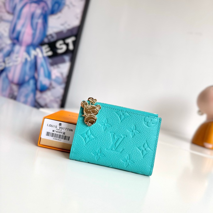 LOUIS VUITTON リサ ウォレット モノグラム アンプラント レザー レディース 11.5×9×1.5cm