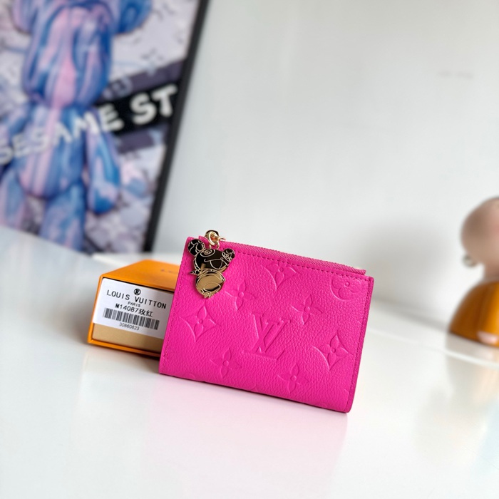 LOUIS VUITTON リサ ウォレット モノグラム アンプラント レザー レディース 11.5×9×1.5cm