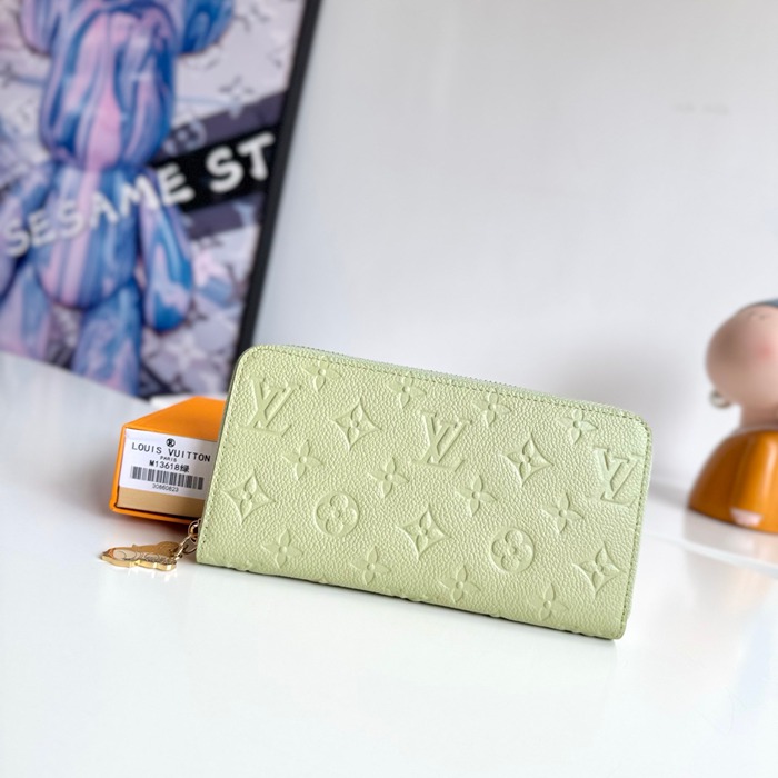 LOUIS VUITTON ジッピー ウォレット モノグラム アンプラント レザー レディース 19.5×10.5×2.5cm