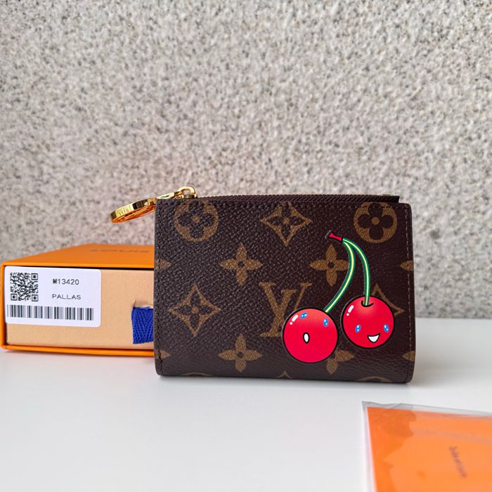 LOUIS VUITTON リサ ウォレット モノグラム チェリー レディース 9×11.5×1.5cm