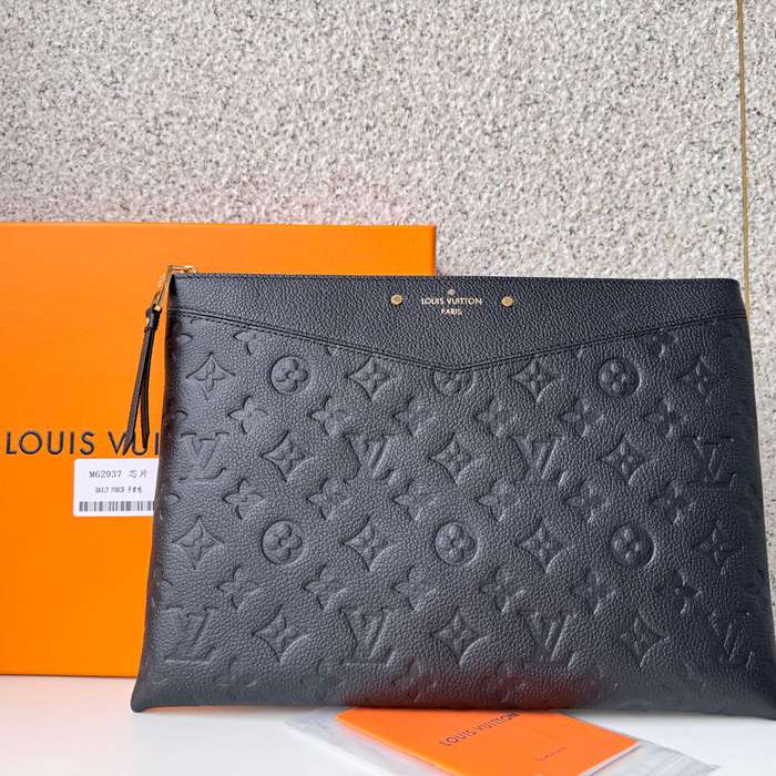 LOUIS VUITTON デイポーチ モノグラム シャドウ レザー メンズ 29.5×21×1cm