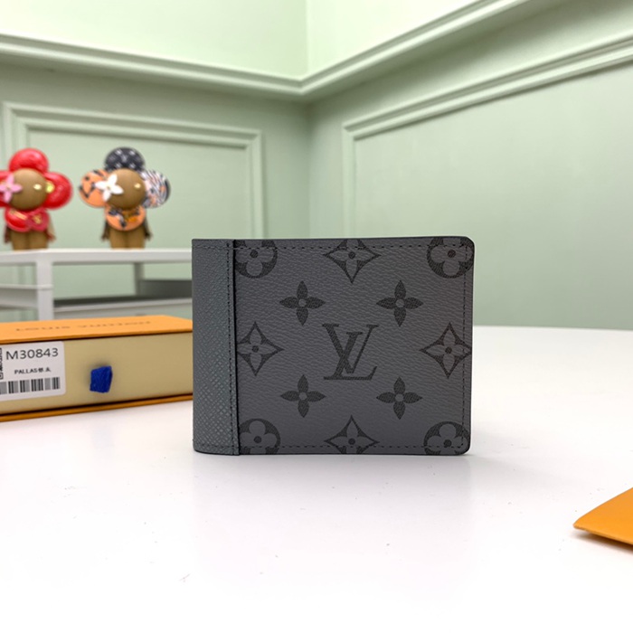 LOUIS VUITTON ミュルティプル ウォレット タイガ×モノグラム メンズ 11.5×9×1.5cm