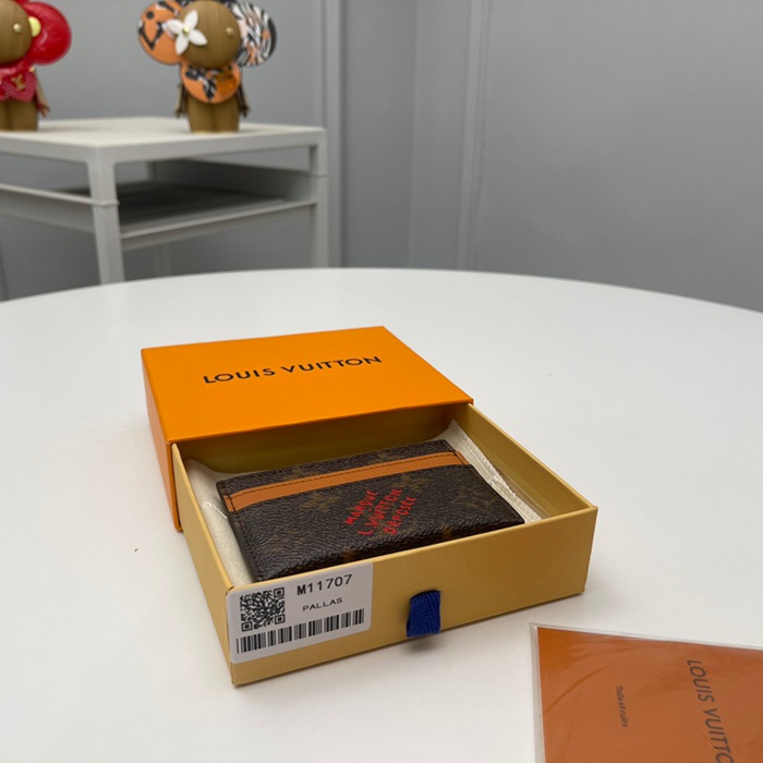 LOUIS VUITTON ポルト カルト ダブル モノグラム ダスト メンズ 11×7×1.5cm