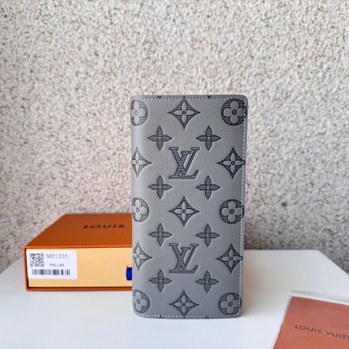 LOUIS VUITTON ブラッサ ウォレット モノグラム シャドウ レザー メンズ 10×19×2cm