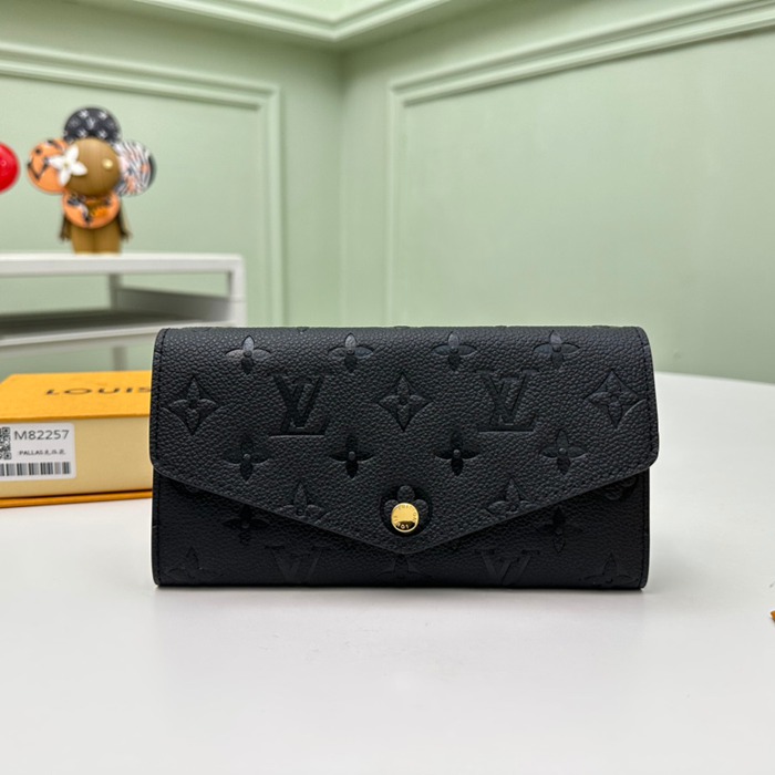 LOUIS VUITTON サラ ウォレット モノグラム アンプラント レザー レディース 19×10.5×2cm
