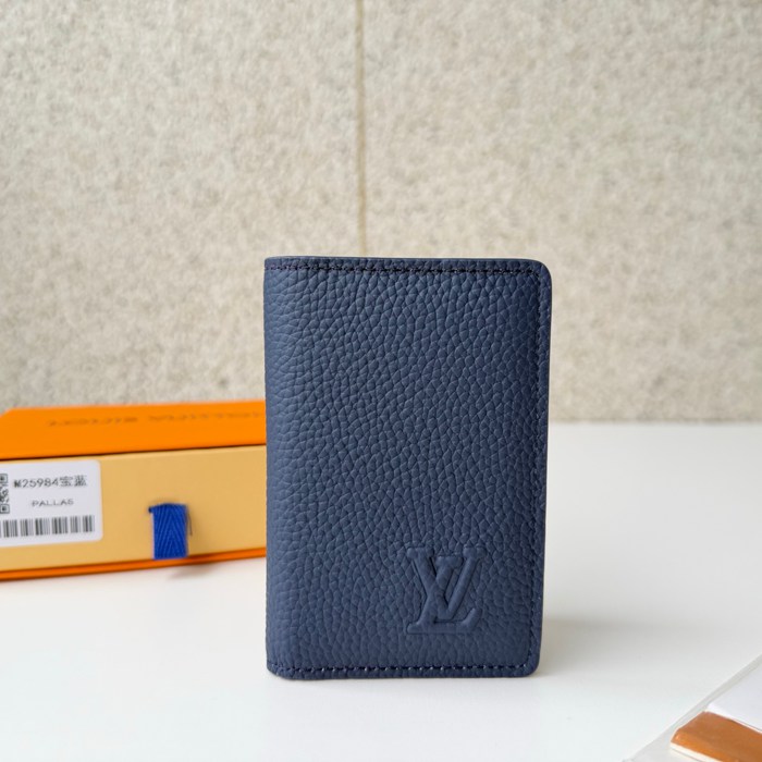 LOUIS VUITTON オーガナイザー ド ポッシュ LVアエログラム レザー メンズ 8×11×1cm