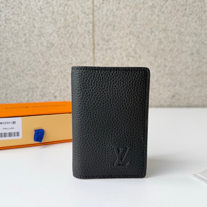 LOUIS VUITTON オーガナイザー ド ポッシュ LVアエログラム レザー メンズ 8×11×1cm