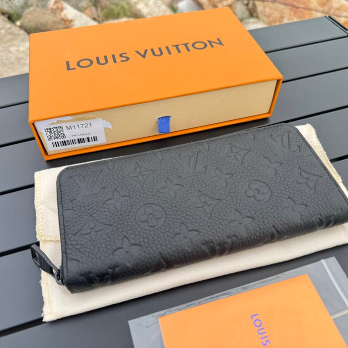 LOUIS VUITTON ジッピー ウォレット カーフレザー メンズ 21×10×2.5cm
