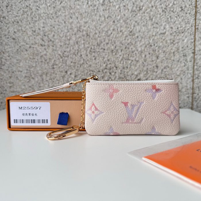 LOUIS VUITTON ポシェット クレ モノグラム レザー レディース 12×7×1.5cm