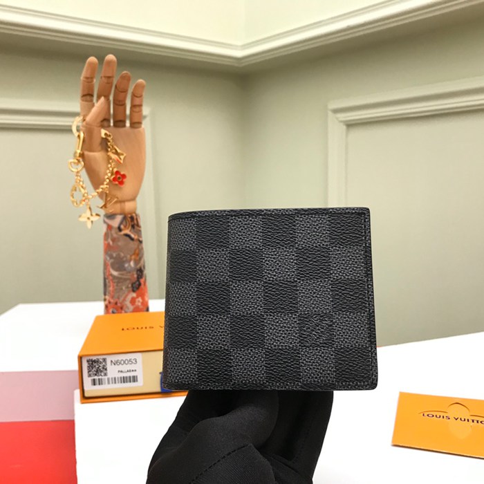 LOUIS VUITTON アメリゴ ウォレット ダミエ グラフィット メンズ 11.5×9.5cm