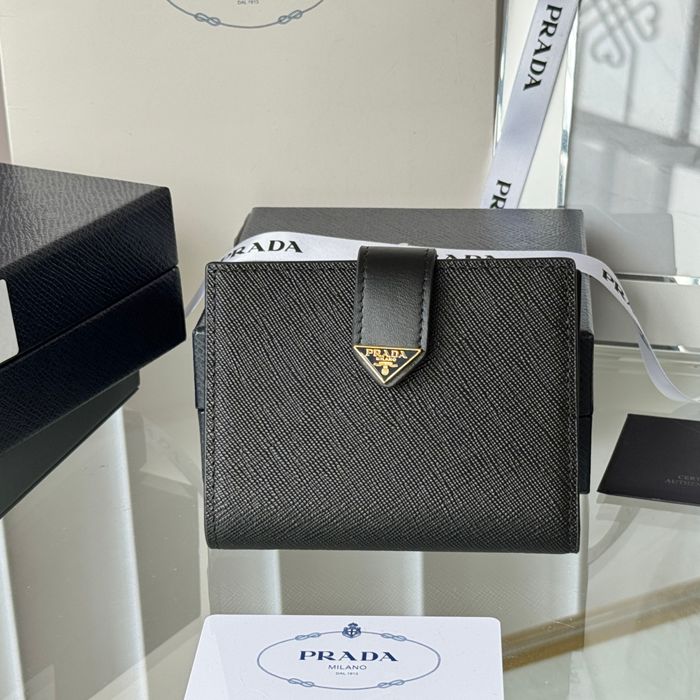 PRADA ミニウォレット サフィアーノレザー メンズ 11.2×8.5cm