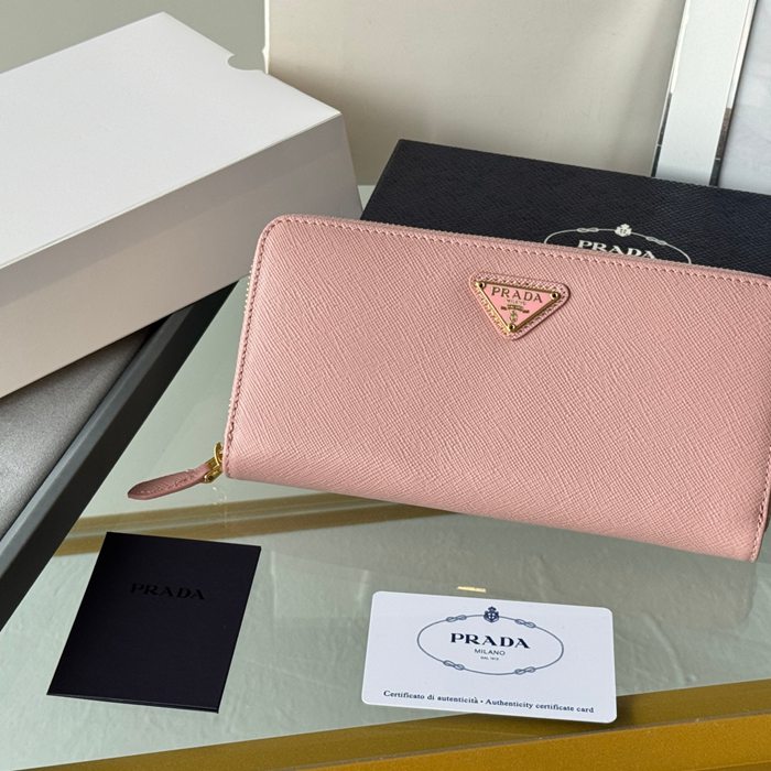 PRADA ジッピーウォレット サフィアーノレザー メンズ 19×12cm