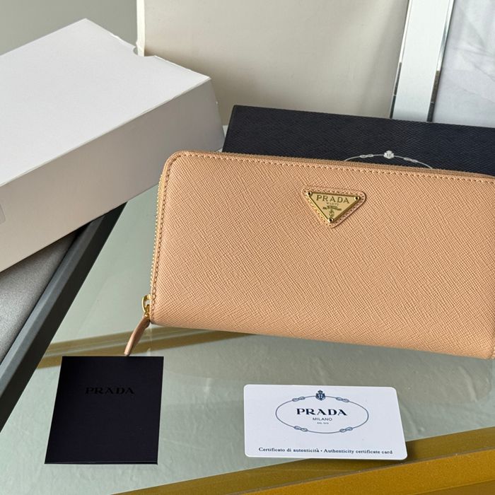 PRADA ジッピーウォレット サフィアーノレザー メンズ 19×12cm