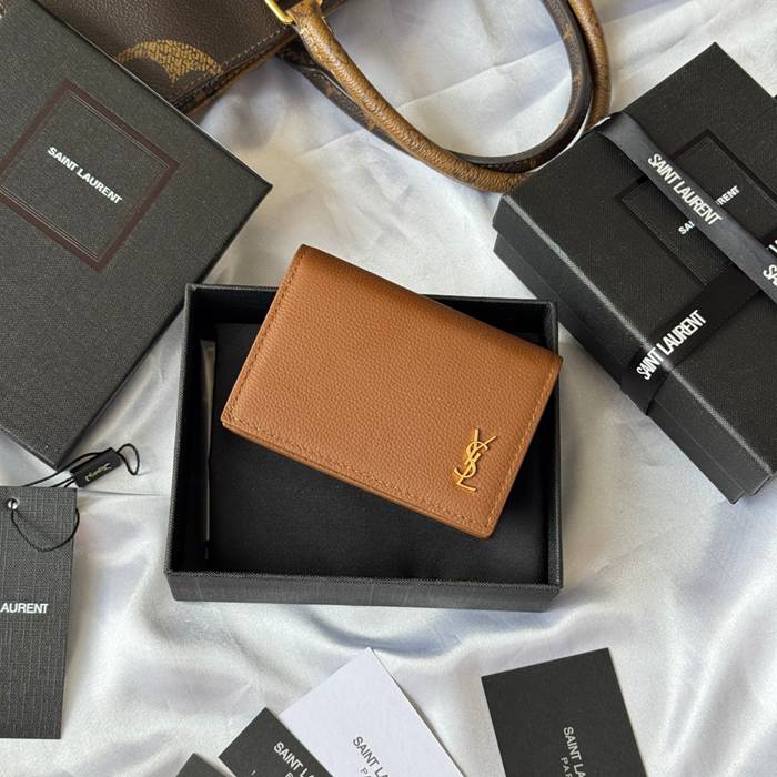 YSL カードケース カーフレザー ユニセックス 7.5×11×1cm