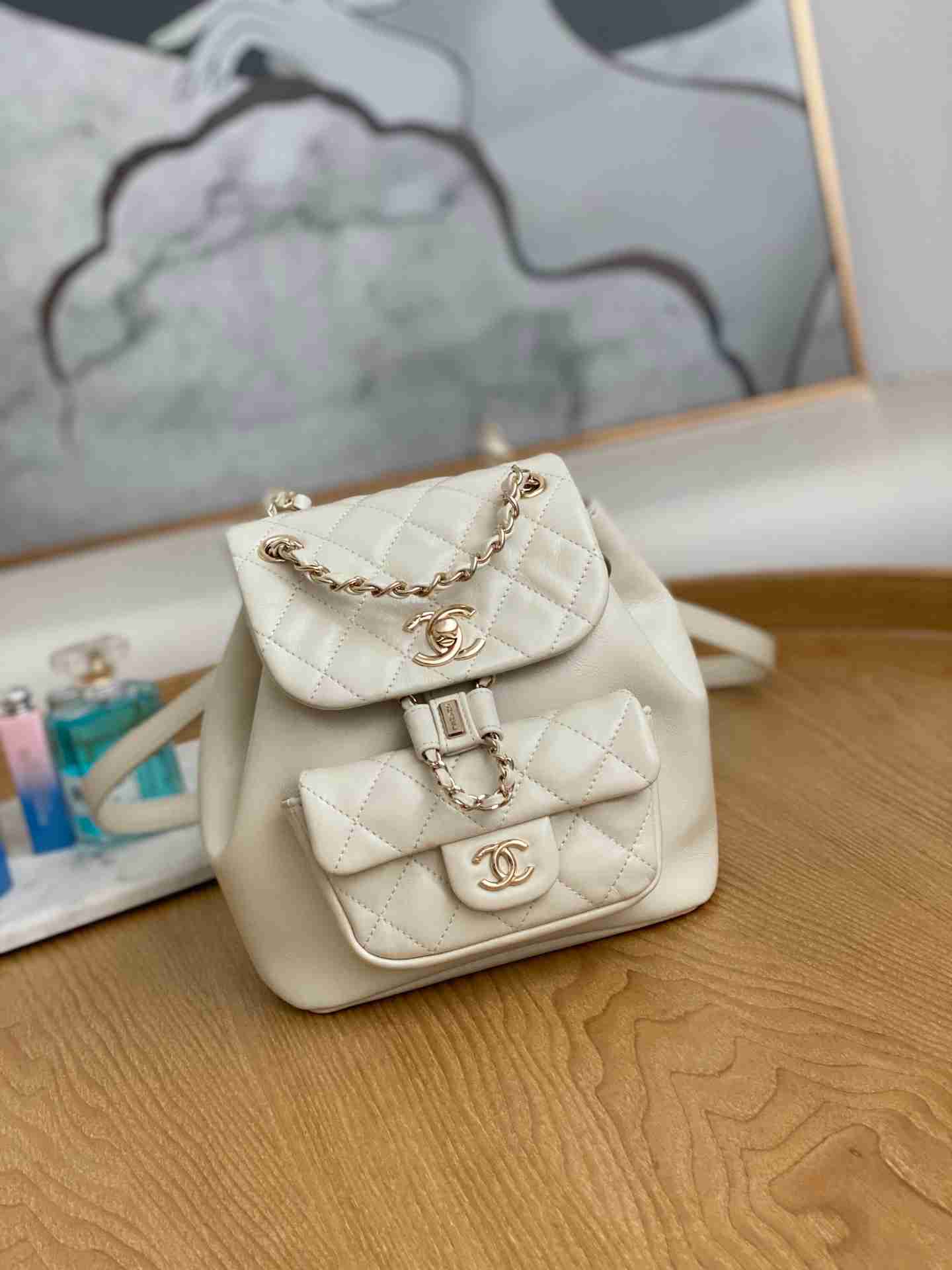 シャネル スタイル デュマ リュック サイズ：18×18×12cm