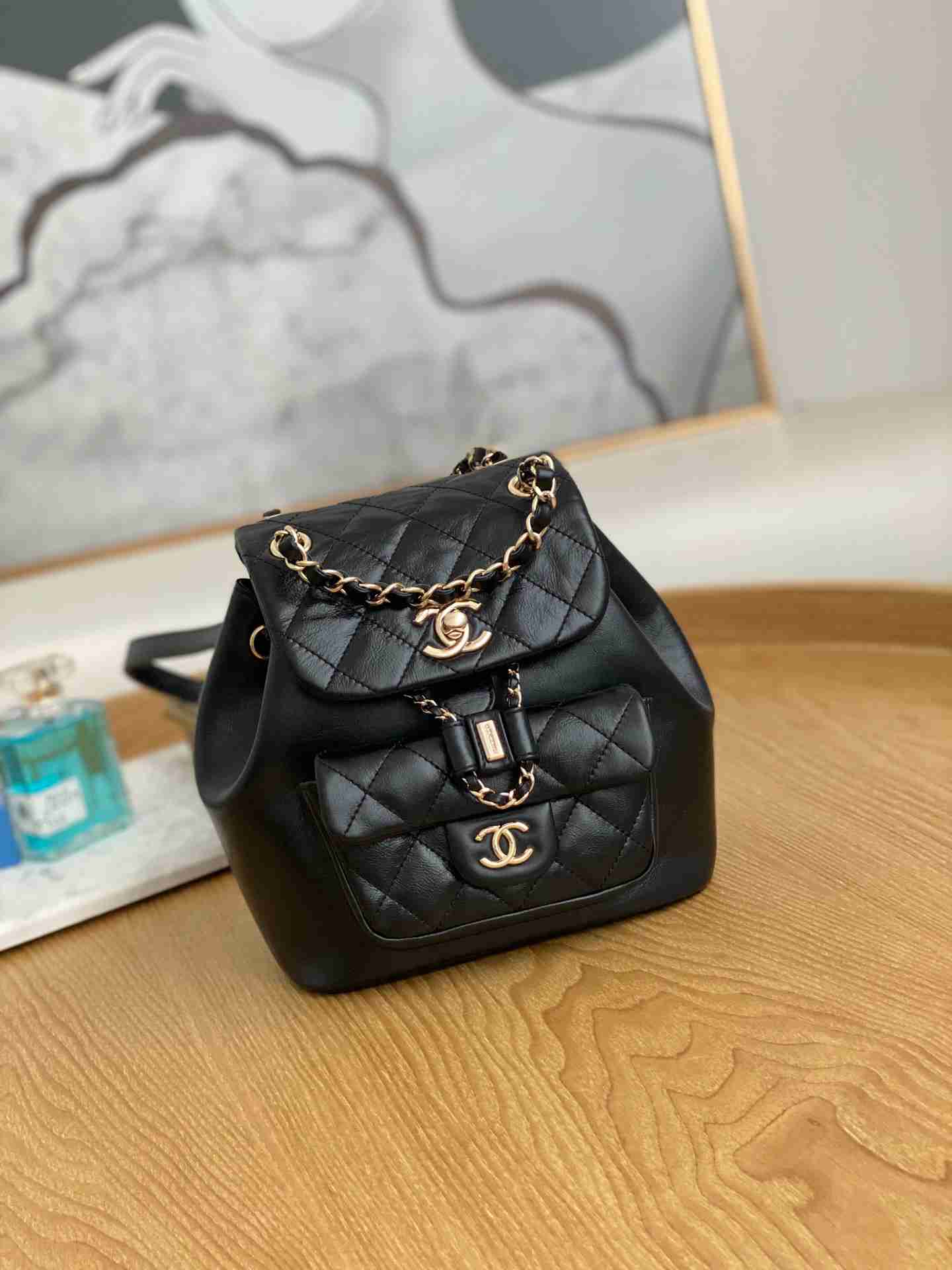 シャネル スタイル デュマ リュック サイズ：18×18×12cm