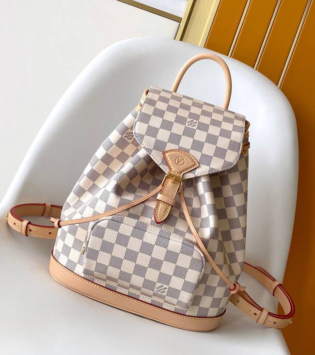 ルイ・ヴィトン スタイル モンソロー スモール リュック ダミエ・アジュール サイズ：28×30×18cm