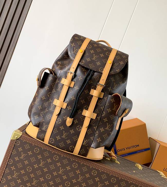 ルイ・ヴィトン スタイル クリストファー ミディアム リュック サイズ：44×12.5×38cm