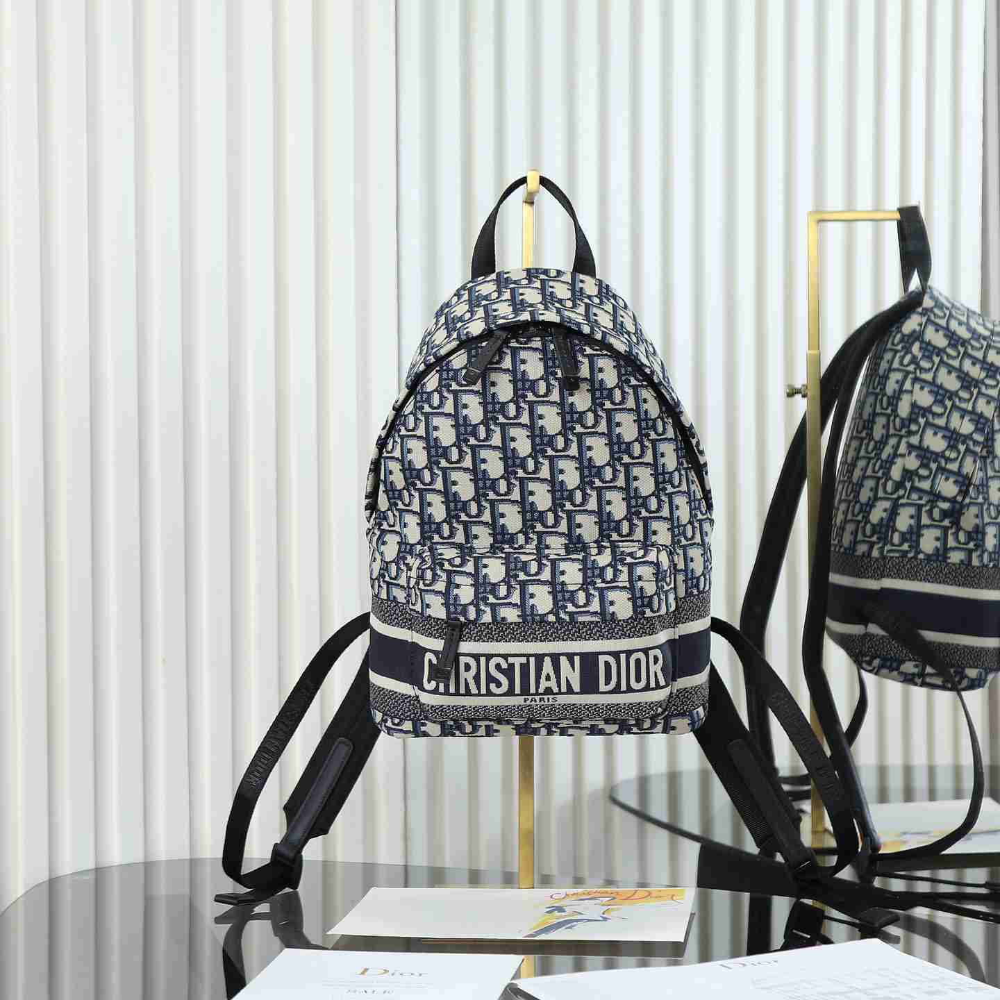 ディオール スタイル トラベル ミニ リュック オブリーク サイズ：21.5×13×31.5cm