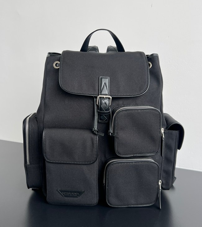 BOTTEGA VENETA スタイル クロスロード 多ポケット リュック ナイロン サイズ：31×42×14cm