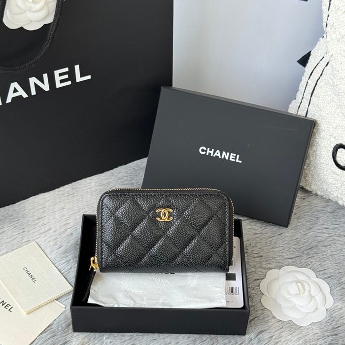 CHANEL 3686 0112 25c ラージジッピー長財布 カヴィア粒革 サイズ:12x8x2cm
