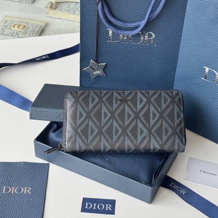 DIOR 2ESBC252YSE 長財布 ジッピー 印花牛皮 サイズ:19.8x11x2.5cm