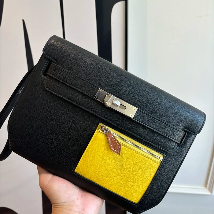 HERMES ケリー デペッシュ 25 クラッチバッグ エバーカラー革 ショルダーストラップ付き サイズ: