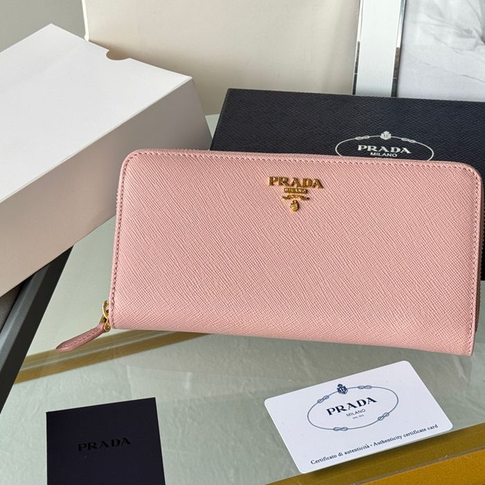 PRADA 1ML506 クラシックジッピー長財布 サフィアーノ十字紋 サイズ:19x12cm