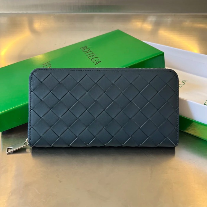BOTTEGA VENETA BV 593217 メンズ編み財布 クラシック編み牛皮 19x10cm サイズ:19x10cm