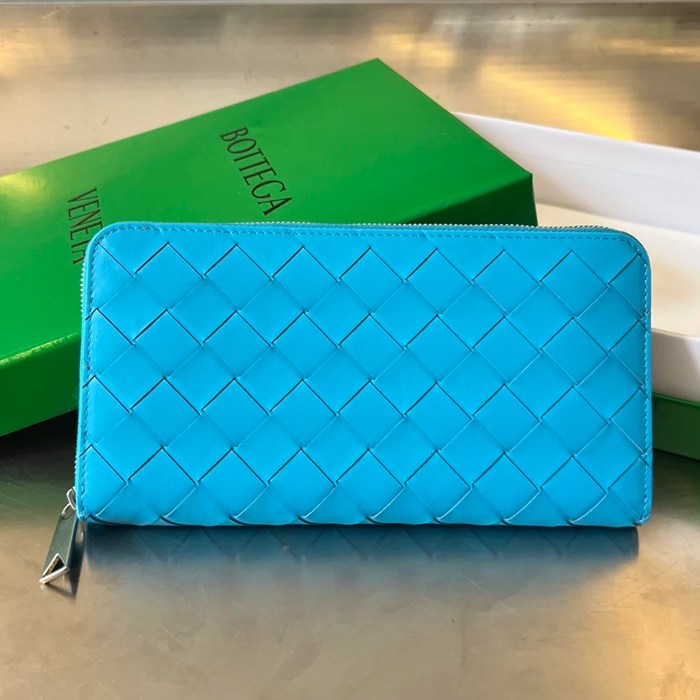 BOTTEGA VENETA BV 593217 メンズ編み財布 クラシック編み牛皮 19x10cm サイズ:19x10cm