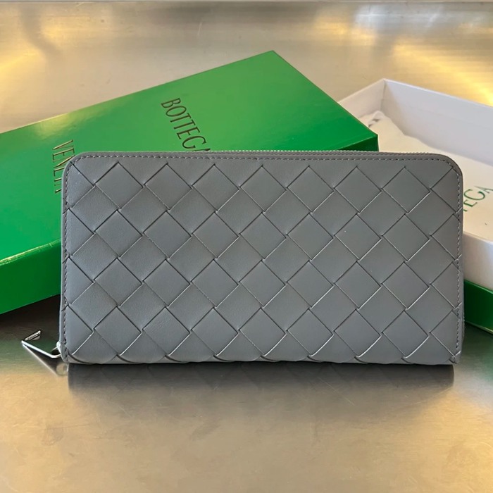 BOTTEGA VENETA BV 593217 メンズ編み財布 クラシック編み牛皮 19x10cm サイズ:19x10cm